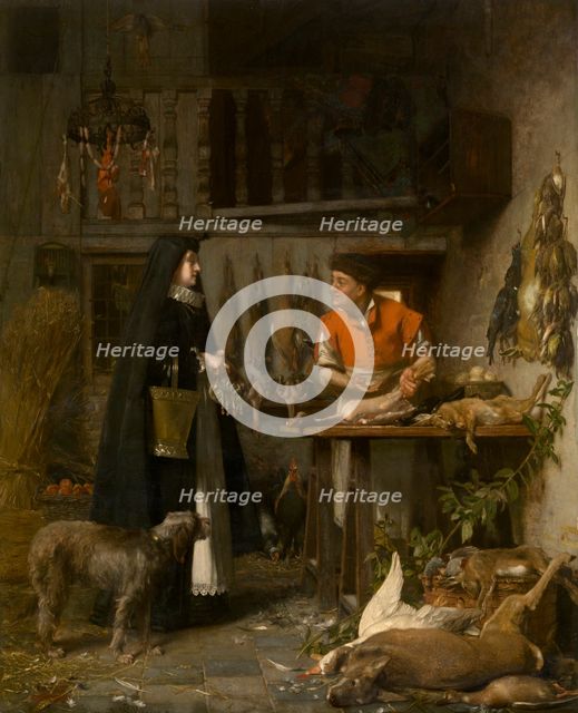 Market Scene in the 17th Century, 1886. Creator: Florent Willems.