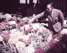 Market scene in the City of London, c1955. Creator: Arthur Charles Kirby Ware