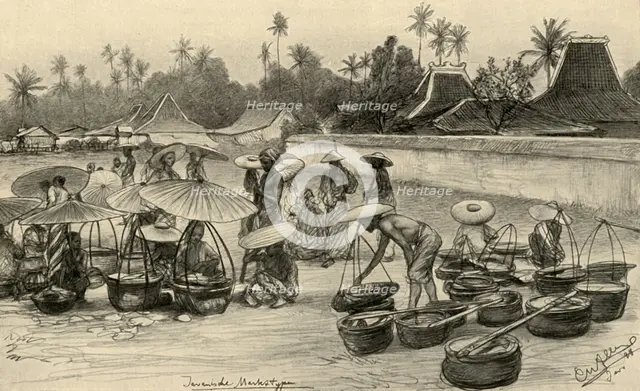 Market scene, Java, 1898. Creator: Christian Wilhelm Allers.