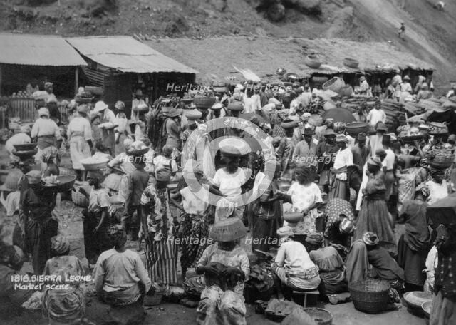 Market scene, Sierra Leone, 20th century. Artist: Unknown