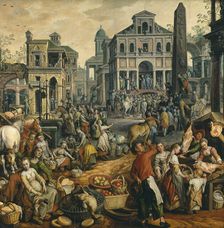 Market Scene with Ecce Homo, 1565. Creator: Joachim Beuckelaer