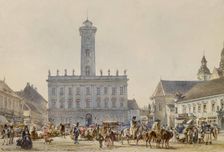 Market Square, 1840s. Creator: Rudolf von Alt