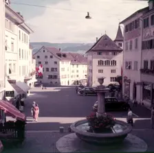 Market square, Rapperswil, Switzerland, c1955. Creator: Arthur Charles Kirby Ware