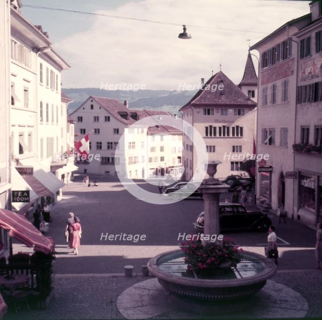 Market square, Rapperswil, Switzerland, c1955. Creator: Arthur Charles Kirby Ware.