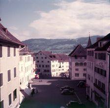 Market square, Rapperswil, Switzerland, c1955. Creator: Arthur Charles Kirby Ware