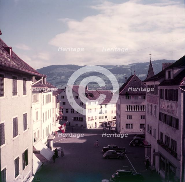 Market square, Rapperswil, Switzerland, c1955. Creator: Arthur Charles Kirby Ware.