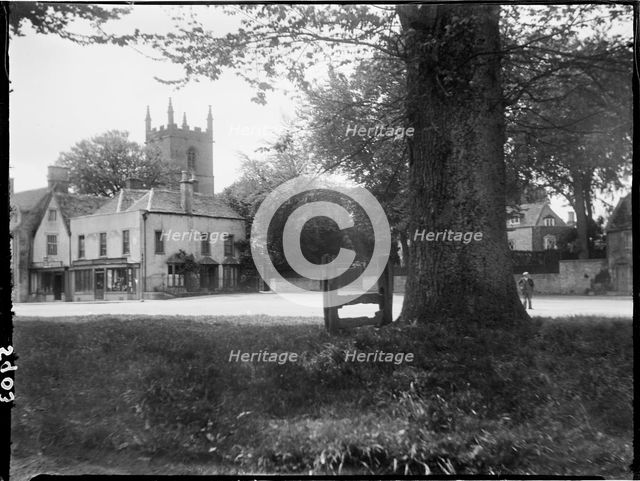 Market Square, Stow-on-the-Wold, Cotswold, Gloucestershire, 1928. Creator: Katherine Jean Macfee.