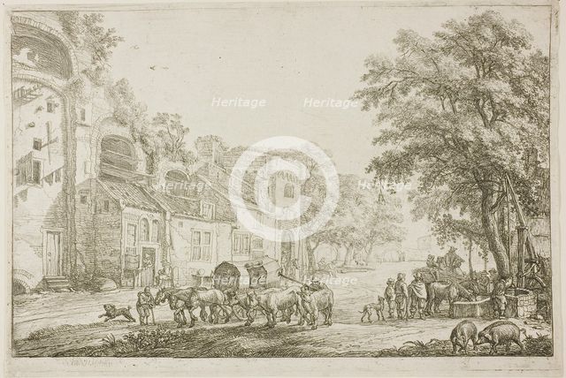 Market Town, n.d. Creator: Simon de Vlieger.
