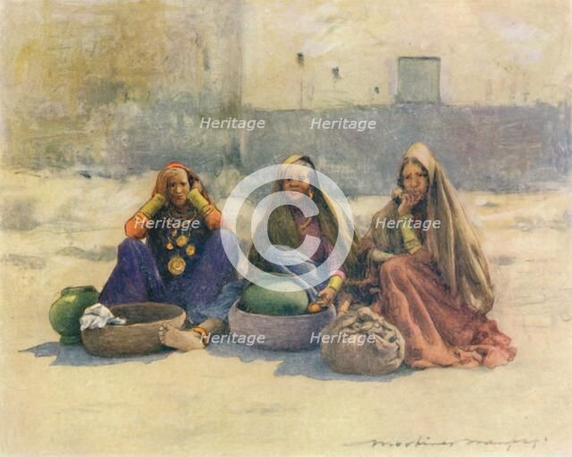 'Market Women of Ajmere', 1905. Artist: Mortimer Luddington Menpes.