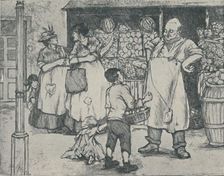 Marketing in Suburbia 1920. Artist: Doris Davis