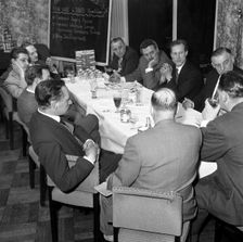Marketing strategy meeting, Danish Bacon Company, Wilsic, near Doncaster, South Yorkshire, 1961. Creator: Michael Walters