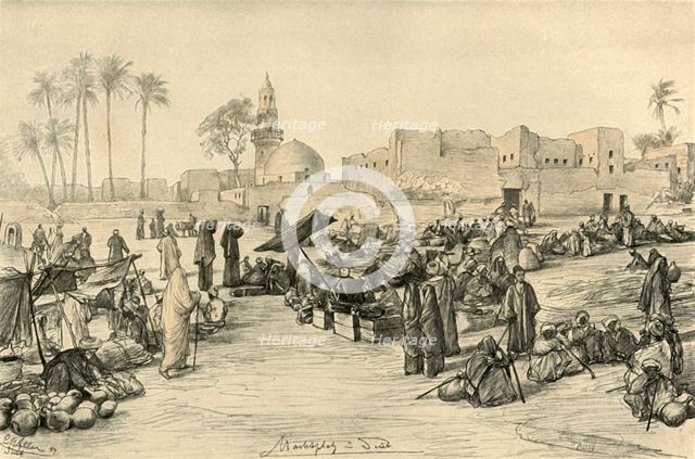 Marketplace, Asyut, Egypt, 1898.  Creator: Christian Wilhelm Allers.