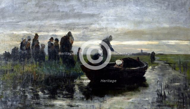 Marken funeral barge,  1890-1891. Creator: Petrus van der Velden.