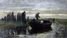 Marken funeral barge, 1890-1891. Creator: Petrus van der Velden