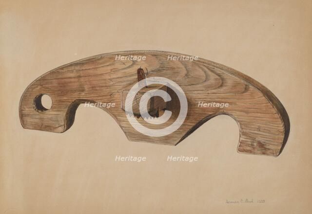 Marking Gauge for Barrels, 1939. Creator: Herman O. Stroh.