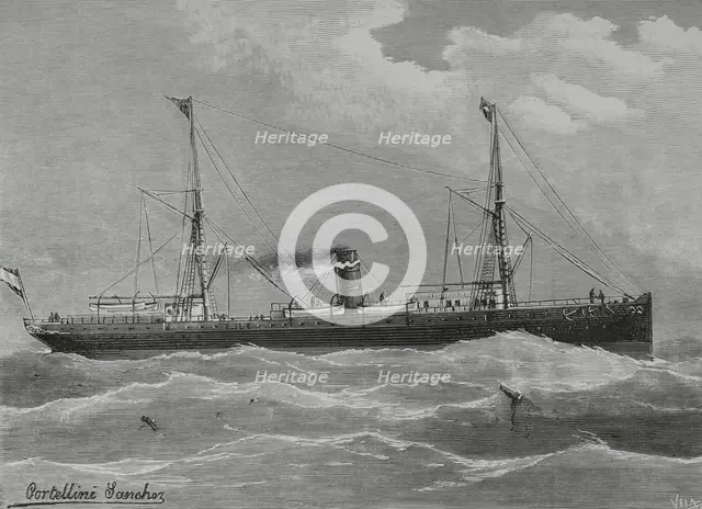 Marina Mercante española, (Spanish Merchant Navy), 1883. Creator: Eugenio Vela.