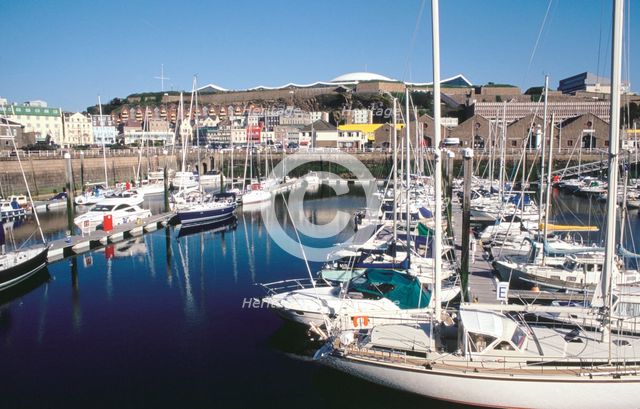 Marina, Albert Harbour, St Helier, Jersey, Channel Islands. Creator: Peter Thompson.