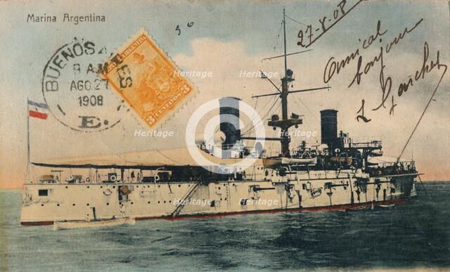Marina Argentina. Acorazado, Belgrano, c1908. Artist: Unknown