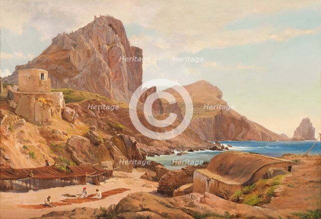 Marina Piccola, Capri, c.1844. Creator: Louis Gurlitt.