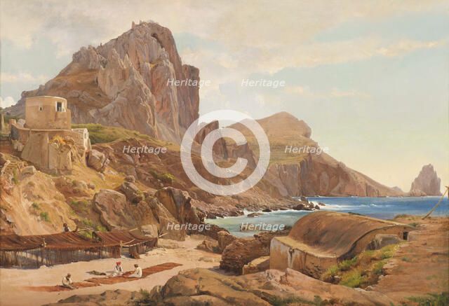 Marina Piccola, Capri, c.1844. Creator: Louis Gurlitt.