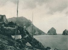 Marina Piccola with fowler's nets, Capri, Italy, 1927. Artist: Eugen Poppel