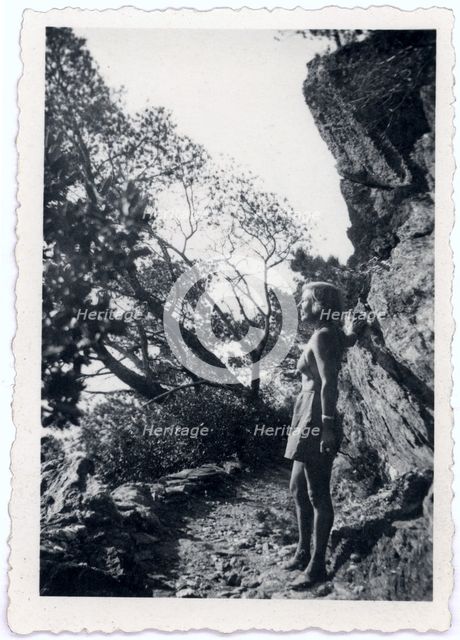 Marina Tsvetaeva in the mountains, 1930s.