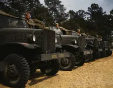 Marine motor detachment, New River, Jacksonville, North Carolina. , 1942. Creator: Alfred T Palmer