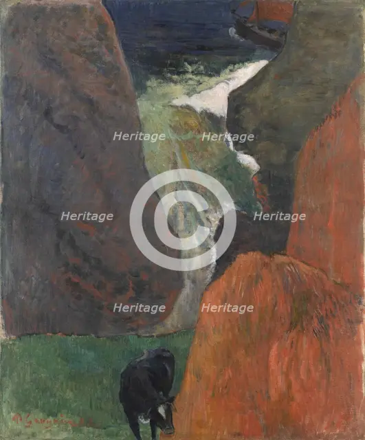 Marine avec vache, 1888. Creator: Gauguin, Paul Eugéne Henri (1848-1903).