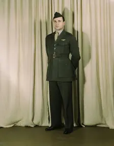 Marine Corps Major in winter uniform, World War II, between 1941 and 1945. Creator: Howard Hollem