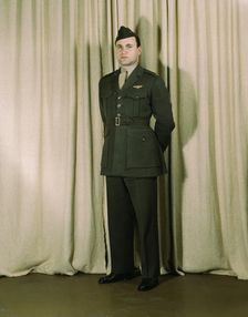 Marine Corps Major in winter uniform, World War II, between 1941 and 1945. Creator: Howard Hollem