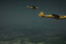 Marine Corps gliders being towed from Page Field, Parris Island, S.C., 1942. Creator: Alfred T Palmer