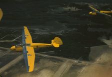 Marine Corps gliders in flight out of Parris Island, S.C., 1942. Creator: Alfred T Palmer