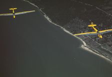 Marine Corps gliders in flight from Page Field, Parris Island, S.C., 1942. Creator: Alfred T Palmer