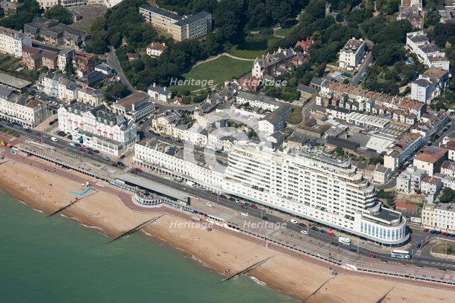 Marine Court flats and the Royal Victoria Hotel, St Leonards, East Sussex, 2016. Creator: Damian Grady.