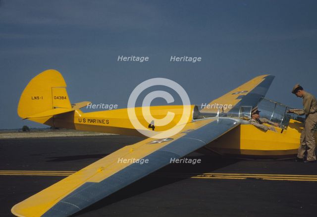 Marine glider in training at Page Field, Parris Island, S.C., 1942. Creator: Alfred T Palmer.