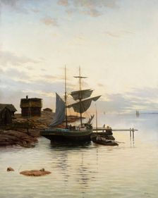 Marine Landscape, Motif from Hirvisalo, 1885. Creator: Frans Maexmontan