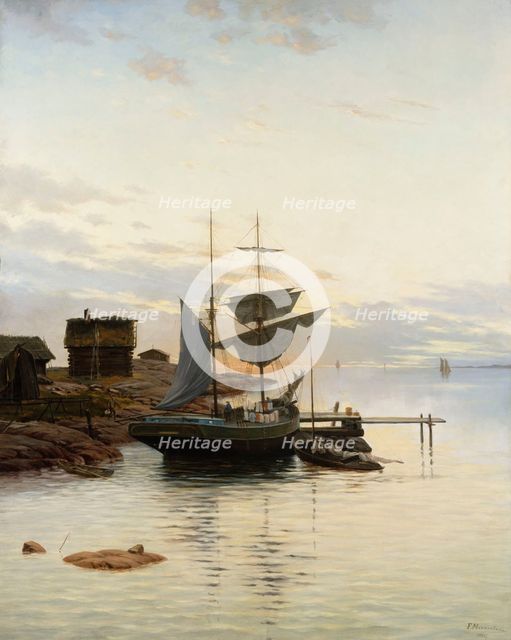 Marine Landscape, Motif from Hirvisalo, 1885. Creator: Frans Maexmontan.