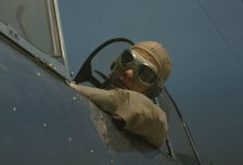 Marine lieutenant, glider pilot in training at Page Field, Parris Island, S.C., 1942. Creator: Alfred T Palmer