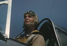 Marine lieutenant, glider pilot in training at Page Field, Parris Island, S.C., 1942. Creator: Alfred T Palmer