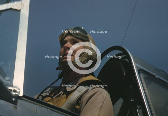 Marine lieutenant, glider pilot in training at Page Field, Parris Island, S.C., 1942. Creator: Alfred T Palmer.