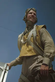 Marine lieutenant, glider pilot in training at Page Field, Parris Island, S.C., 1942. Creator: Alfred T Palmer