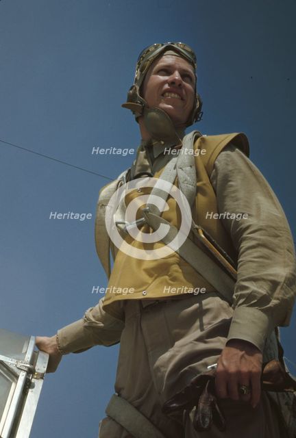 Marine lieutenant, glider pilot in training at Page Field, Parris Island, S.C., 1942. Creator: Alfred T Palmer.