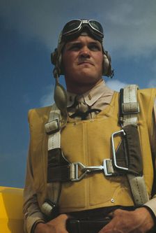 Marine lieutenant, glider pilot in training at Page Field, Parris Island, S.C., 1942. Creator: Alfred T Palmer