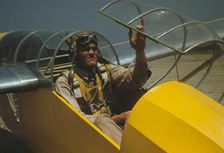 Marine lieutenant, glider pilot in training, at Page Field, Parris Island, S.C., 1942. Creator: Alfred T Palmer