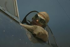 Marine lieutenant, glider pilot in training at Page Field, Parris Island, S.C., 1942. Creator: Alfred T Palmer