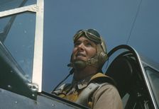 Marine Lieutenant, glider pilot in training at Page Field, Parris Island, S.C., 1942. Creator: Alfred T Palmer