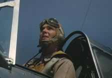 Marine lieutenant, glider pilot in training at Page Field, Parris Island, S.C., 1942. Creator: Alfred T Palmer