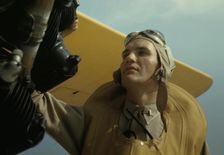 Marine lieutenant, pilot with the power towing plane for...Parris Island's Page Field, S.C., 1942. Creator: Alfred T Palmer