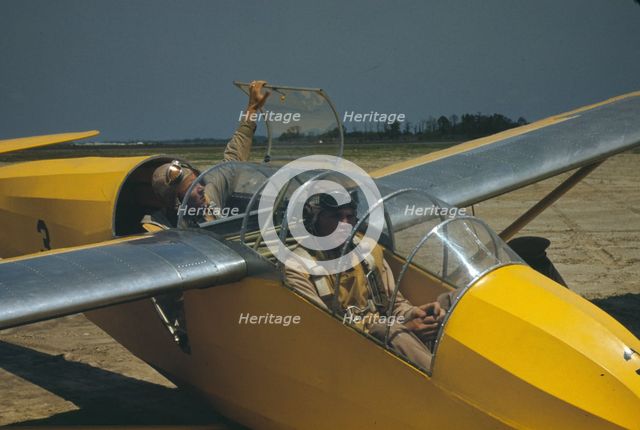 Marine lieutenants, glider pilots in training at Page Field, Parris Island, S.C., 1942. Creator: Alfred T Palmer.