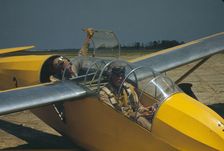 Marine lieutenants, glider pilots in training at Page Field, Parris Island, S.C., 1942. Creator: Alfred T Palmer